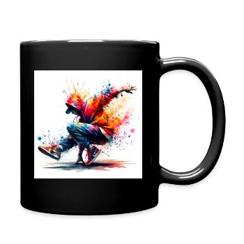 Danse urbaine au style dynamique - Mug uni - noir - Droite