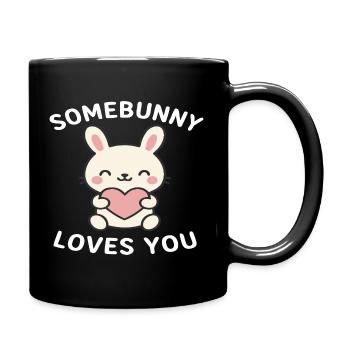 Fille lapin - Mug uni - noir - Droite