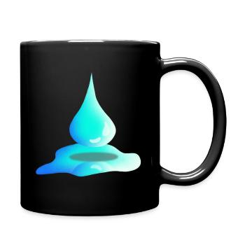Water Drops | Water | Nature - Full Colour Mug - black - Right