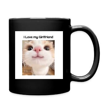 Ich liebe meinen Girilfreund - Tasse einfarbig - Schwarz - Rechts