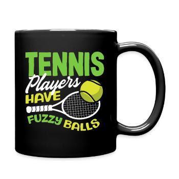 Tennis Players Have Fuzzy Balls - Full Colour Mug - black - Right