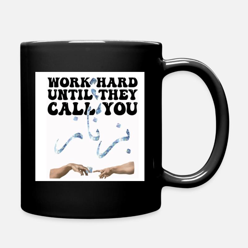 Motivation Arbeit Geld - Tasse einfarbig - Schwarz