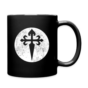 St. James Cross White Circle Illustration - Full Colour Mug - black - Right