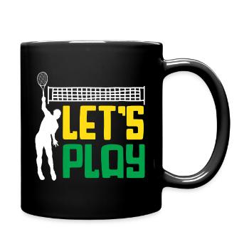 Joueur de tennis Jouons au tennis - Mug uni - noir - Droite