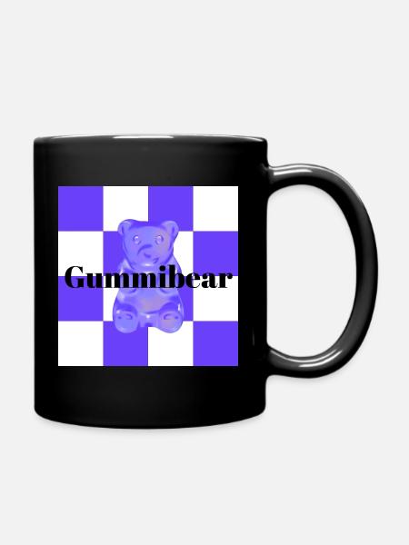 Gummy Bear Cozy Cuddle Trend Design - Full Colour Mug - black