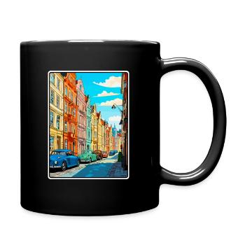 Grunerlokka Norway Vintage Travel Poster Cityscape - Full Colour Mug - black - Right