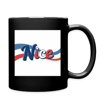 Nice Souvenir to Nice - Full Colour Mug - black - Right