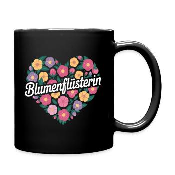 Blumenflüsterin floristin - Tasse einfarbig - Schwarz - Rechts