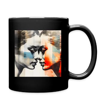 Colorful Fusion Love Duality - Full Colour Mug - black - Right