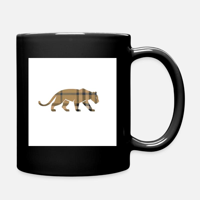 VisionWear Panther Plaid – Luxury Pattern Design - Full Colour Mug - black
