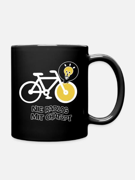 Cyclisme avec un design créatif d’ampoule - Mug uni - noir