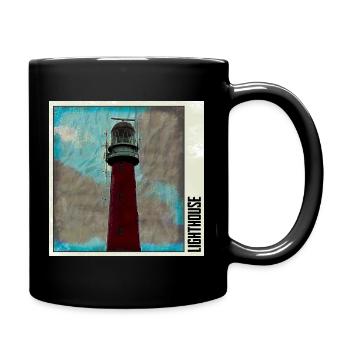 Phare dans la tempête - Mug uni - noir - Droite