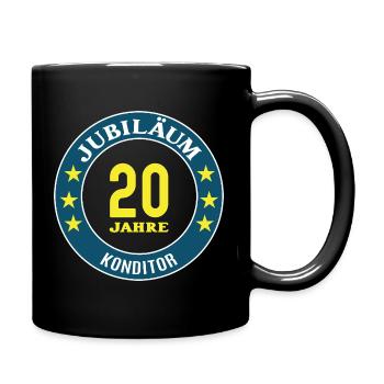 Confectioner Anniversary 20 Years 20 Year Anniversary Baker - Full Colour Mug - black - Right
