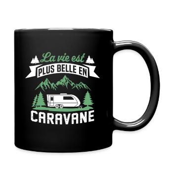 Life Is More Beautiful In A Caravan - Full Colour Mug - black - Right