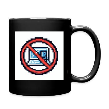 Panneau Gadgets à Éviter - Mug uni - noir - Droite