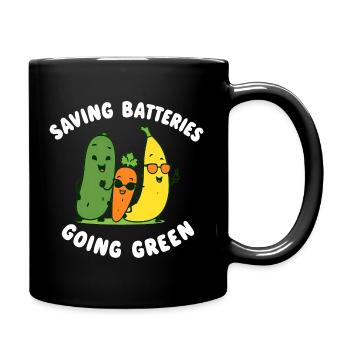Save batteries Become environmentally friendly Cheeky Fr - Full Colour Mug - black - Right