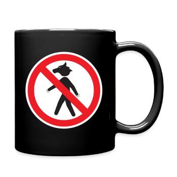 Werewolf Prohibition Sign – Hu Signage - Full Colour Mug - black - Right