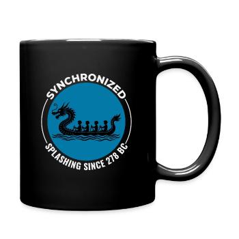 Synchronisiertes Paddeldesign - Tasse einfarbig - Schwarz - Rechts