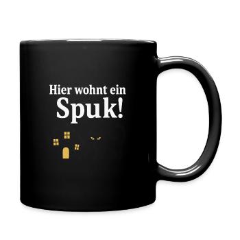 Katzenhaus mit Spuk-Charme - Tasse einfarbig - Schwarz - Rechts
