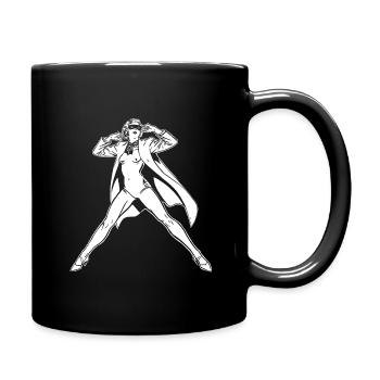 Illustration de super-héros futuriste - Mug uni - noir - Droite