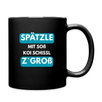 Spätzle à la sauce koi Schissl z’gross - Mug uni - noir - Droite