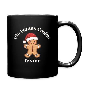 Christmas Cookie Tester – Lebkuchenmann - Tasse einfarbig - Schwarz - Rechts