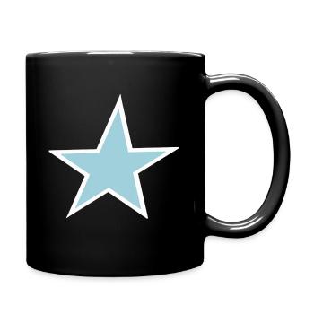 Art des étoiles bleu vif - Mug uni - noir - Droite