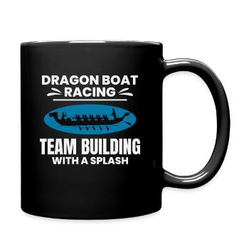 Synchronisiertes Paddelteam Drachenboot - Tasse einfarbig - Schwarz - Rechts