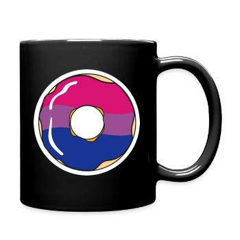 Bisexual Donot Doughnut Bi LGBTQ Queer Pride LGBT - Full Colour Mug - black - Right