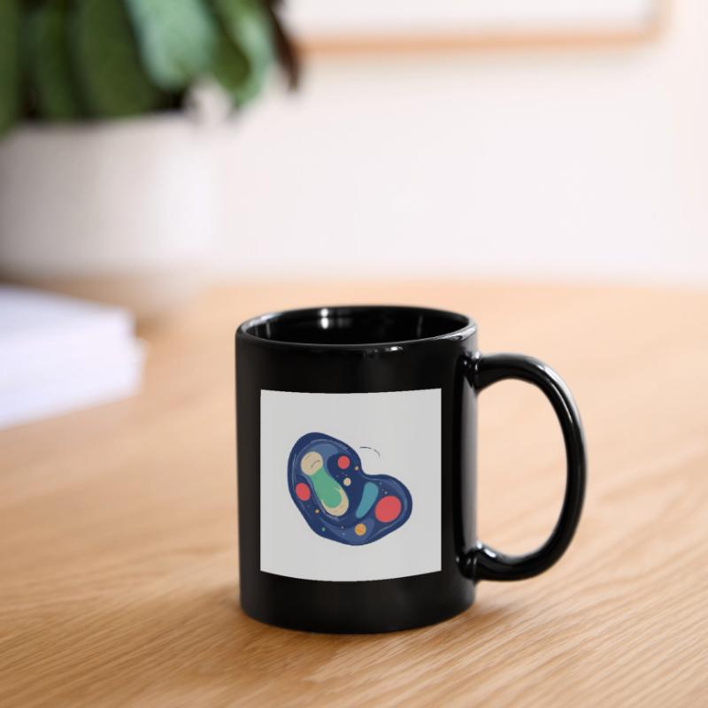 Abstract Cosmos Pattern in Blue Full Colour Mug