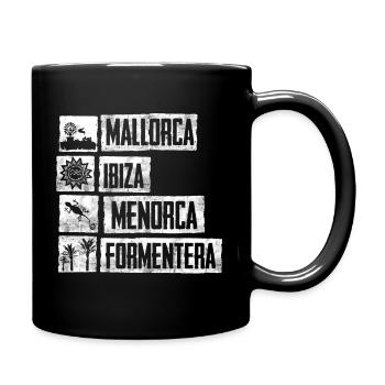 Urban Street Art Mallorca Ibiza Motive - Tasse einfarbig - Schwarz - Rechts