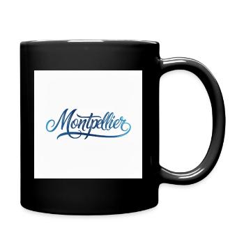 Montpellier Handlettering Design - Tasse einfarbig - Schwarz - Rechts
