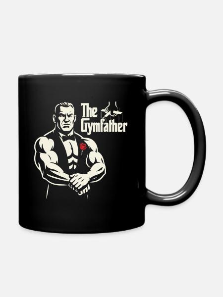 The GymFather Bold Poster Design - Full Colour Mug - black