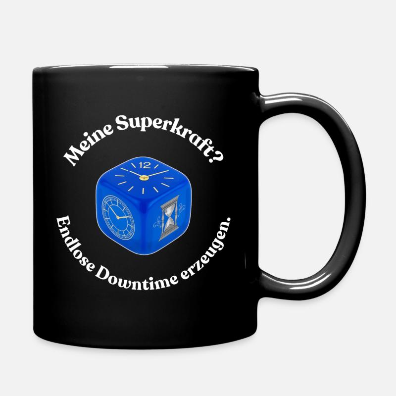 Super Ability Downtime for Board Gamers Modern - Full Colour Mug - black