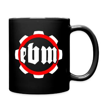 Industriell inspiriertes Gear-Design - EBM - Tasse einfarbig - Schwarz - Rechts