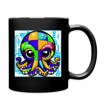 Pieuvre - Mug uni - noir - Droite