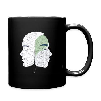 Ein Geist, der in der Natur verwurzelt ist - Tasse einfarbig - Schwarz - Rechts