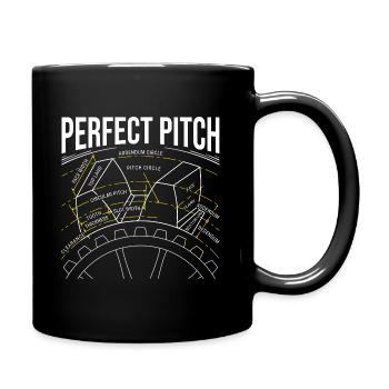 Gear Teeth Anatomy – Perfect Pitch Edition - Full Colour Mug - black - Right