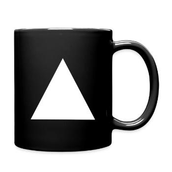 Abstract Geometric Triangle Composition - Full Colour Mug - black - Right