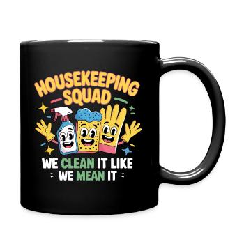 Funny Cleaning Design - Full Colour Mug - black - Right