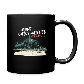 Stylized Mont Saint-Michel - Full Colour Mug - black - Right