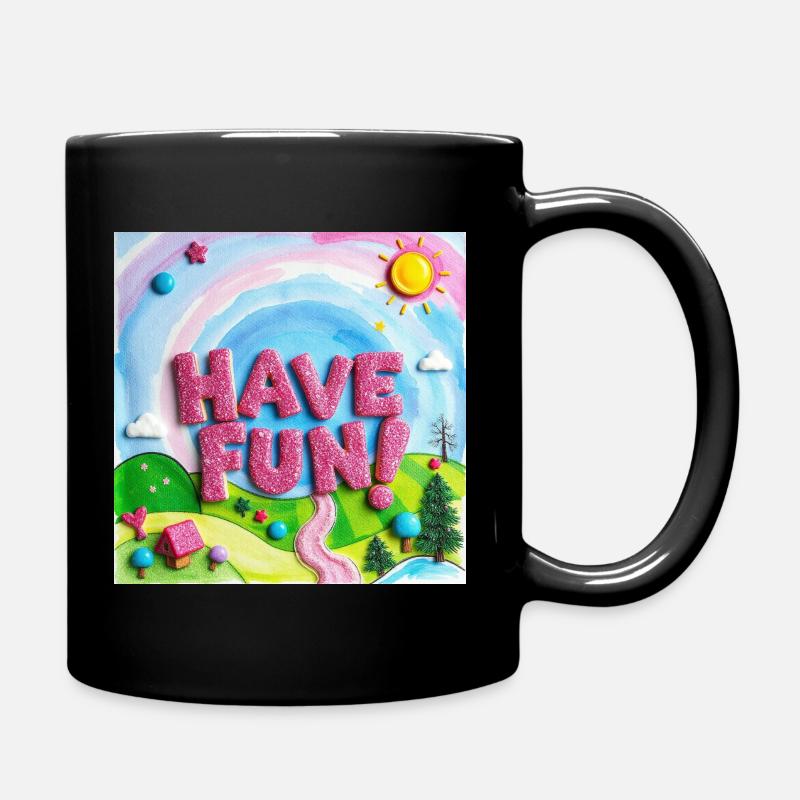 Forêt de bonbons joyeuse Amusez-vous bien ! -SMS - Mug uni - noir