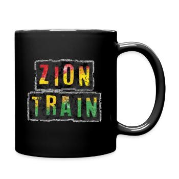 Vibrant ZION TRAIN Reggae Design - Full Colour Mug - black - Right