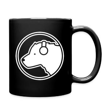 Eisbär DJ – Musik, Polar & Coolness-Faktor - Tasse einfarbig - Schwarz - Rechts