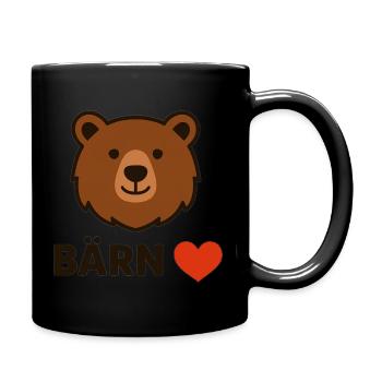 Bärn im Härz - pour les Bernois qui ont du cœur - Mug uni - noir - Droite