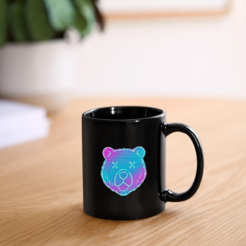 Neon Bear Head Gradient Full Colour Mug