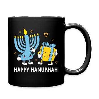 Hanukkah Chanukkah Hanukah Gnom - Tasse einfarbig - Schwarz - Rechts