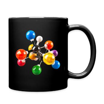 Colorful Molecular Structure Pattern - Full Colour Mug - black - Right