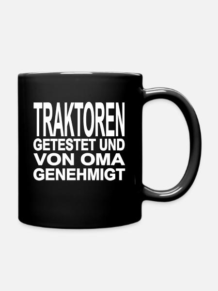 Traktor - Tasse einfarbig - Schwarz