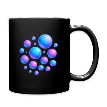 Bulles irisées, couleurs néon - Mug uni - noir - Droite